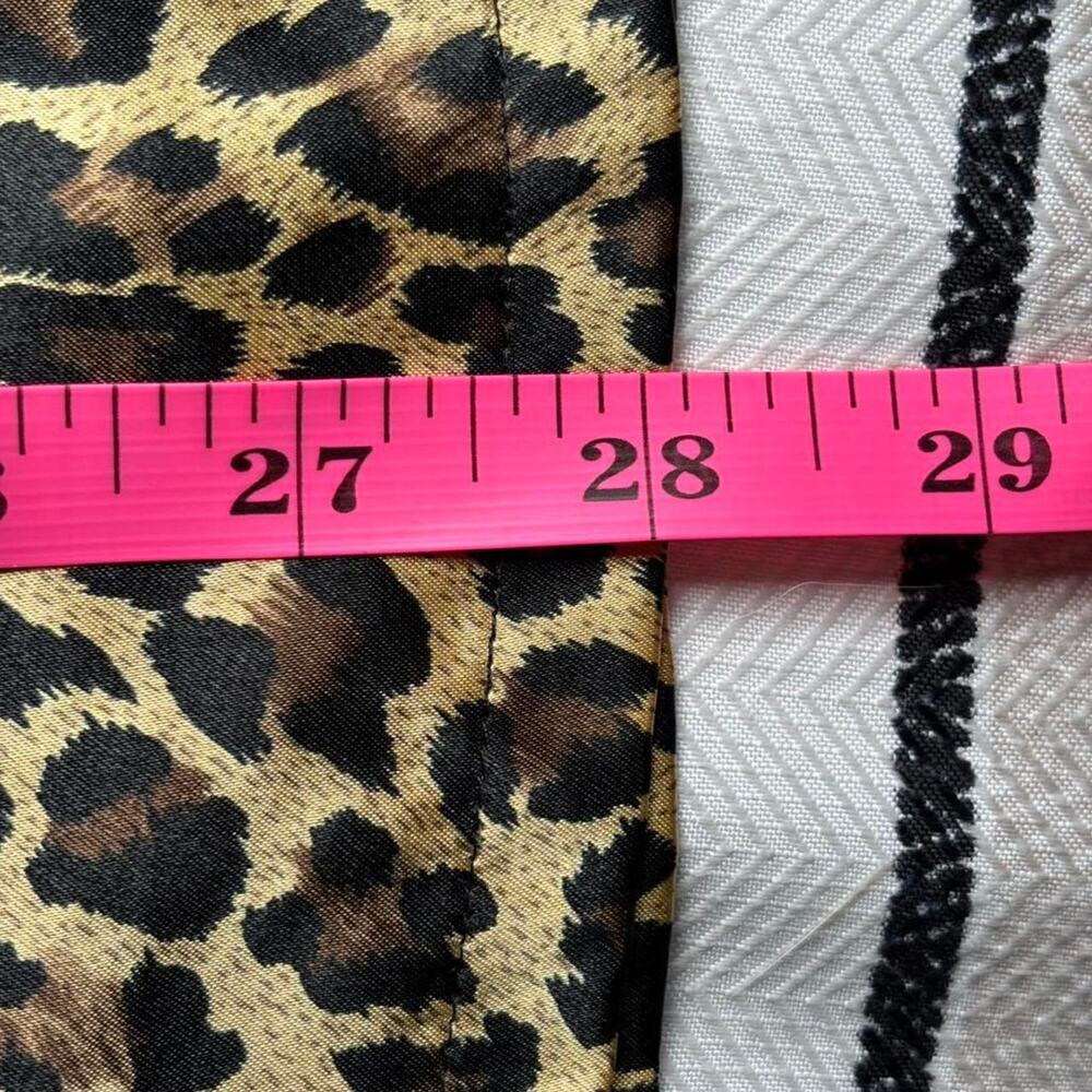 Victoria's Secret Women's Pajama Top S Leopard Print Satin-Like Black Tan - Picture 6 of 7